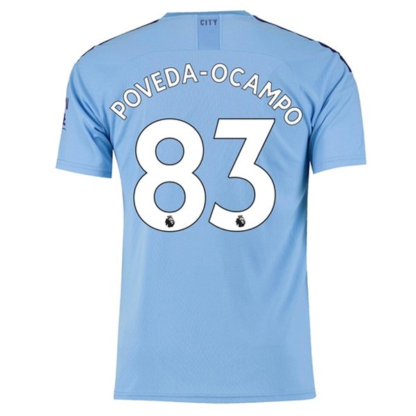 Camiseta Manchester City NO.83 Poveda Ocampo Replica Primera Ropa 2019/20 Azul